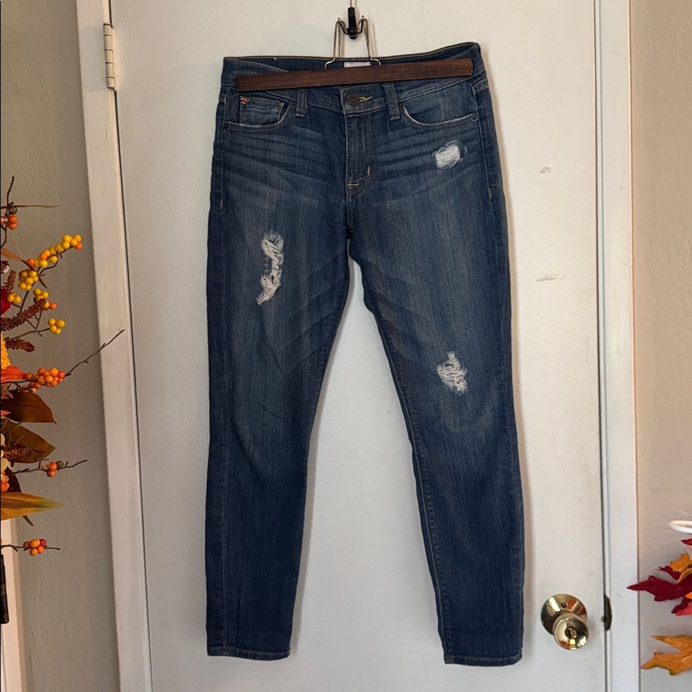 Hudson Jeans Lightly Distressed Classic Blue Denim